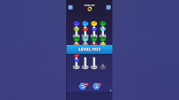 Nut Sort Level 1957 - Color Puzzle Game by Kiwi Fun #games #puzzle #NutSort #NutSortSolution