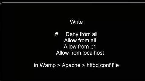How to use wamp server as a web server ؟ Wamp server in LAN