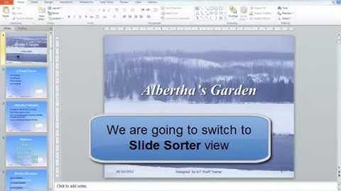 MS Powerpint 2010:Changing Slide Order
