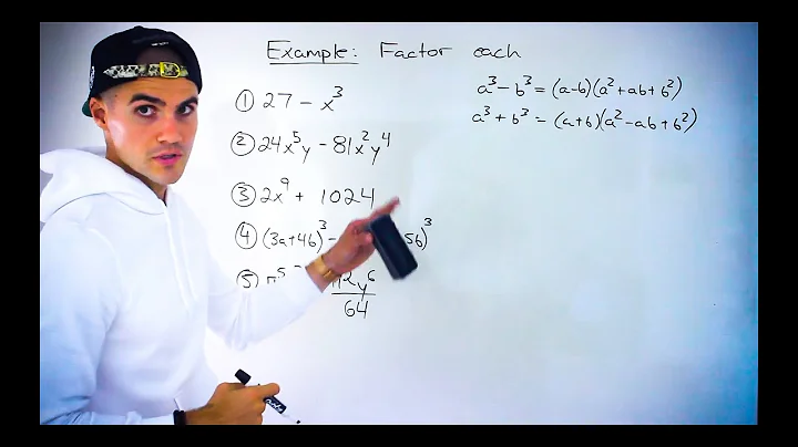 Sum and Difference of Cubes Factoring Practice
