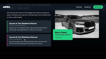 APEX Detailing & Academy : Example website, getchu one like this !