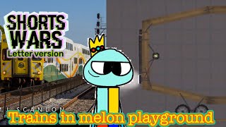 Passenger trains but in melon playground ￼