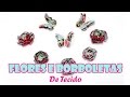 Flores 🌺 e Borboletas 🦋 de Tecido ( ARTESANATO, DIY )