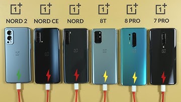 Oneplus Nord 2 vs Nord CE vs Nord vs 8T vs 8 Pro vs 7 Pro Battery Charging Test | Fast Charging Test