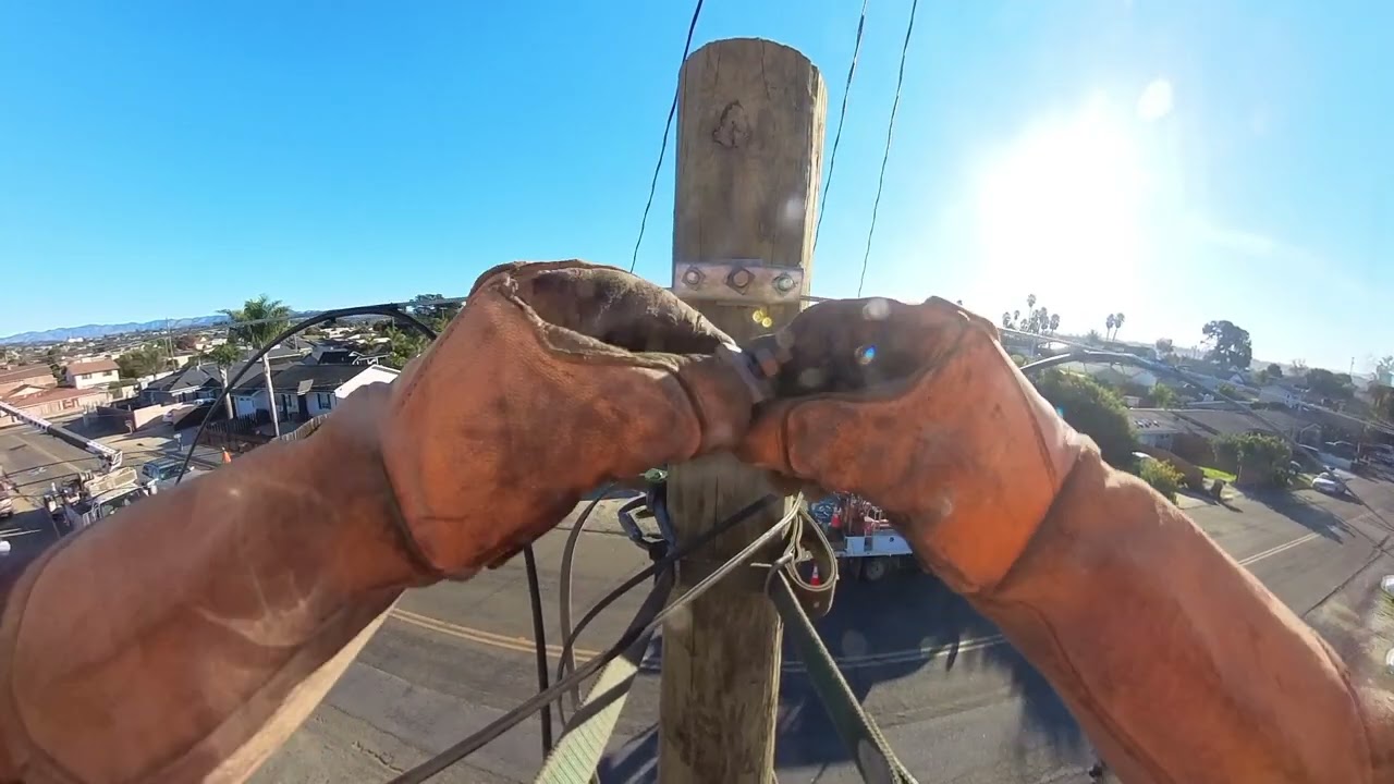 Placing strand and lashing up fiber in Santa Maria California!