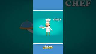 Learn Professions With Captain Discovery👨🍳| #shorts #learningvideosforbabies