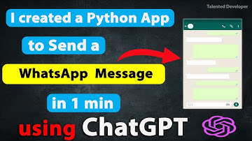 Python app to Send a WhatsApp message using chatgpt #openai #chatgpttutorial #chatgpt
