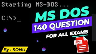 MS DOS Questions and Answers Microsoft disk operating system related important MCQ Question PDF