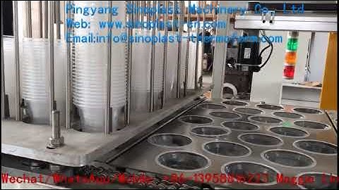 plastic cup making machine with robot