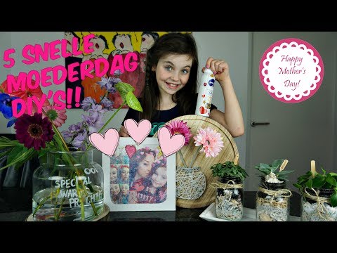 DIY - 5 SNELLE MOEDERDAG DIY&rsquo;S 2018 (Nederlands) - Bibi