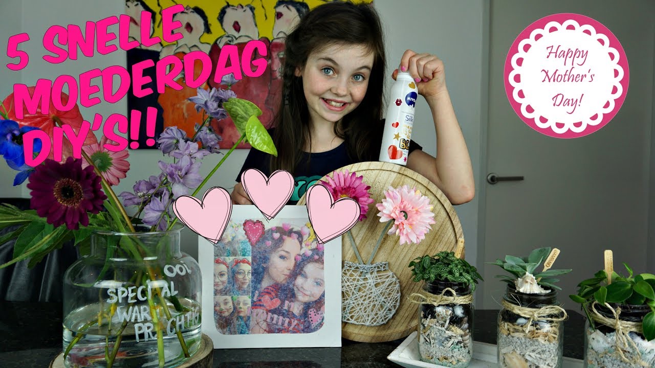 DIY - 5 SNELLE MOEDERDAG (Nederlands) - Bibi - YouTube