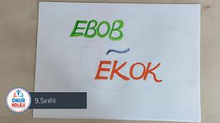 9.Sınıf Matematik - Ebob Ekok