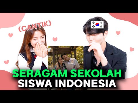 [REAKSI KOREA] ORANG KOREA Pertama Lihat SERAGAM SEKOLAH INDONEISA 🎓 | SISWA INDONESIA