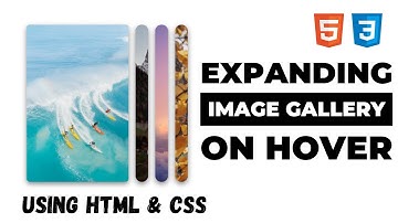 Expanding Images Gallery on hover using Html and CSS | Expanding Card on hover | Html & CSS Tutorial