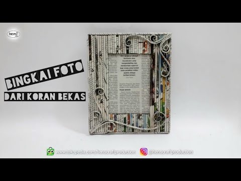 Cara Membuat Bingkai Foto Dari Koran Bekas Kerajinan Dari Koran Bekas Newspaper Craft Youtube