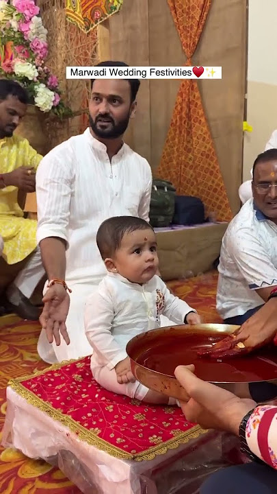 Enjoying his first Marwadi wedding & see how happy he is🥹❤️#babyboy #marwadi #ritual #cutebaby