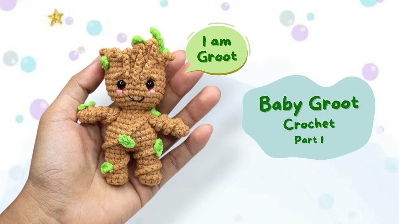 How to Crochet Baby Groot (1/2) - Step-by-step Tutorial - Cutest DIY Ever!