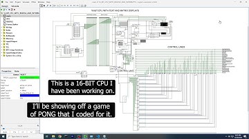 16-BIT CPU with RegisterFile ( PONG game) Logisim Evolution. Python. (no audio)