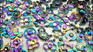 HUGE Metal Rainbow Fidget Spinner Collection - What
