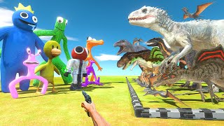 FPS Avatar Rescues Dinosaurs and Fights Rainbow Friends  Animal Revolt Battle Simulator