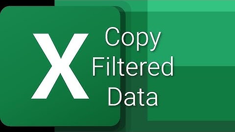 Copy Filtered Data