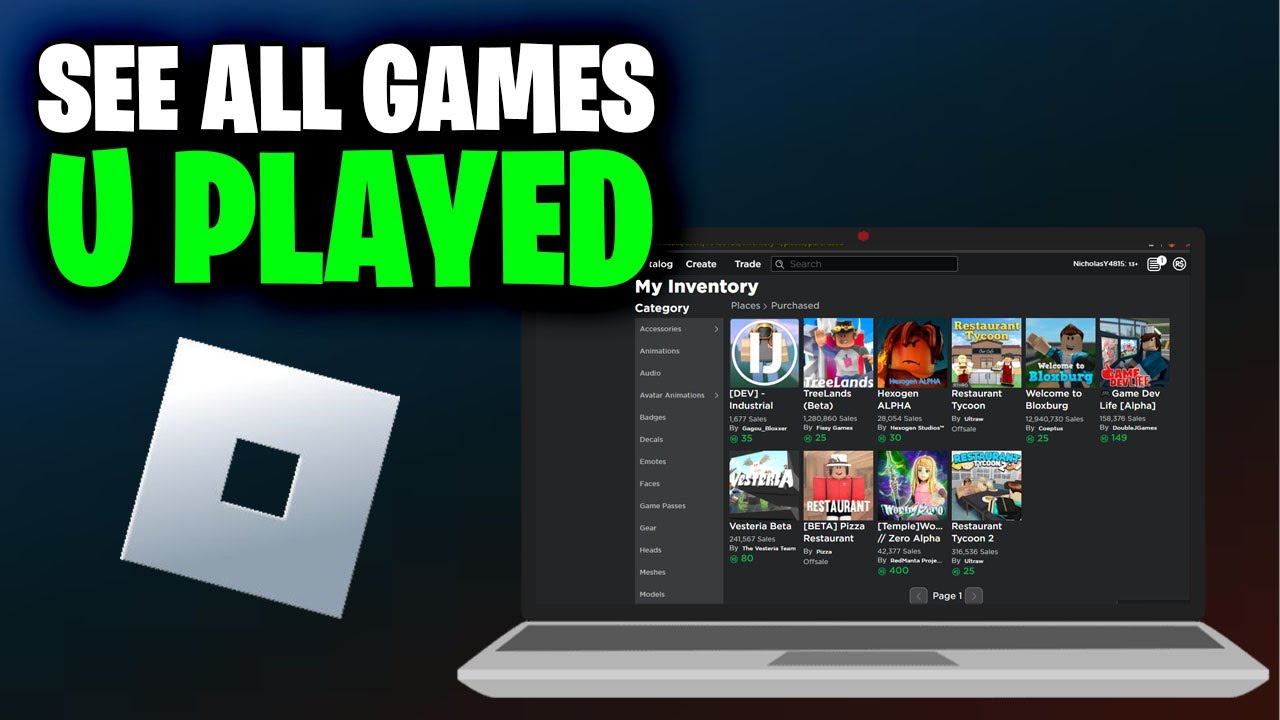 How To See All The Games You Ve Ever Played On Roblox Full 2025 Guide 