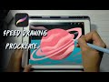 speed drawing procreate |Planet | kengdee idea