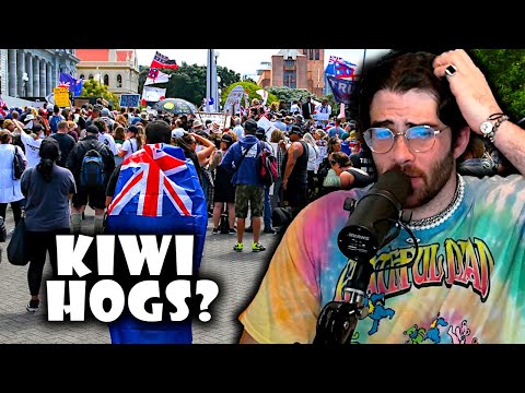 Thumbnail for HasanAbi reacts to NEW ZEALAND''s Anti-Vax PROTEST | HOG WATCH