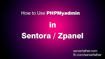 How To Use PHPMyadmin in Sentora Free Web Hosting Panel