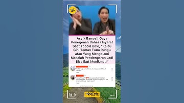 Asyik Banget! Beginilah Gaya Penerjemah Bahasa Isyarat Saat Tabola Bale #viralvideo #videoshorts