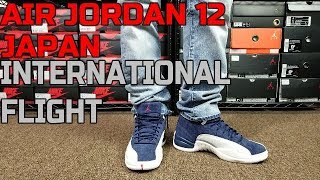 air jordan 12 international flight on feet