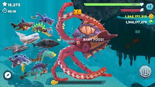 Hungry Shark Evolution - Bigger Monster Giant Enemy Kraken New Skin Mod - All 27 Sharks Unlocked