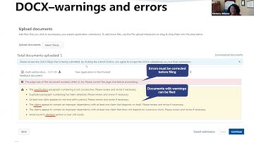 SCRA Webinar, The Path to a Patent, Part V: Electronic filing in DOCX using Patent Center