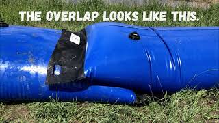 Inflatable flood barrier