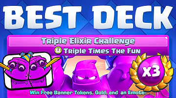 Best Deck for Triple Elixir Challenge in Clash Royale! Win Exclusive Emote!