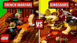 Building A HUGE Human-Dinosaur BATTLE In LEGO! ⎮ DINO WARS Moc Series Ep. 6