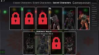 how too get nightmare bonnie nightmare foxy and nightmare freddy in fmr