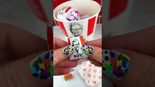 KFC Mini Brands Opening Satisfying Video ASMR! 🍗 #shorts #mini