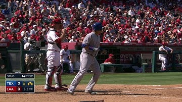 TEX@LAA: Telis plates run on hard-hit infield single