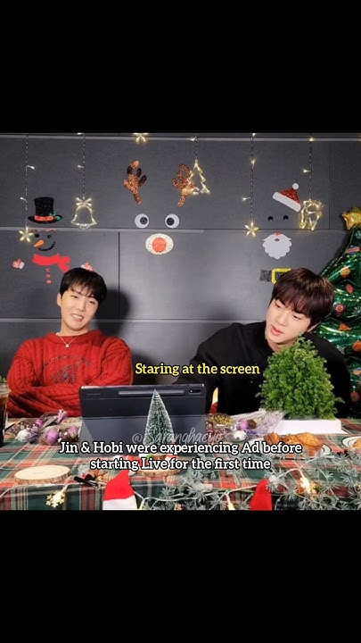 Jin & Hobi watching ads to start their own Live🤭 Weverse ads are so ...