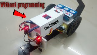 how to make a line follower robot without microcontroller