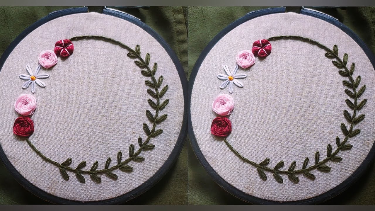 Flower Wreath Hand embroidery