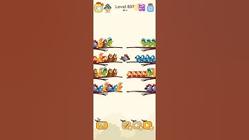 Bird sort calar game leval 837 #leveldesign #colorgame #gameartdesign #gameplay #gameart #gameartwo