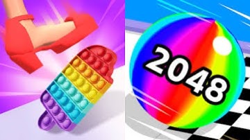 Tippy Toe vs Ball Run 2048 - All Level Gameplay Android,iOS - New Mod Apk Update Gameplay