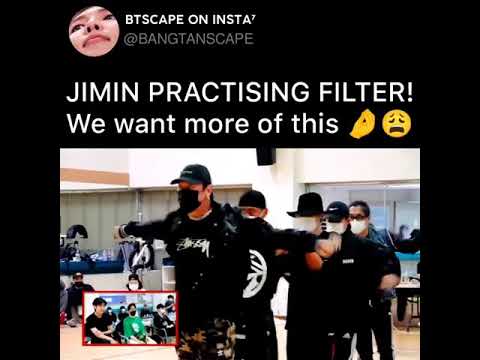 Jimin practising filter🥵🥵🥵 #BTS #shorts #jimin