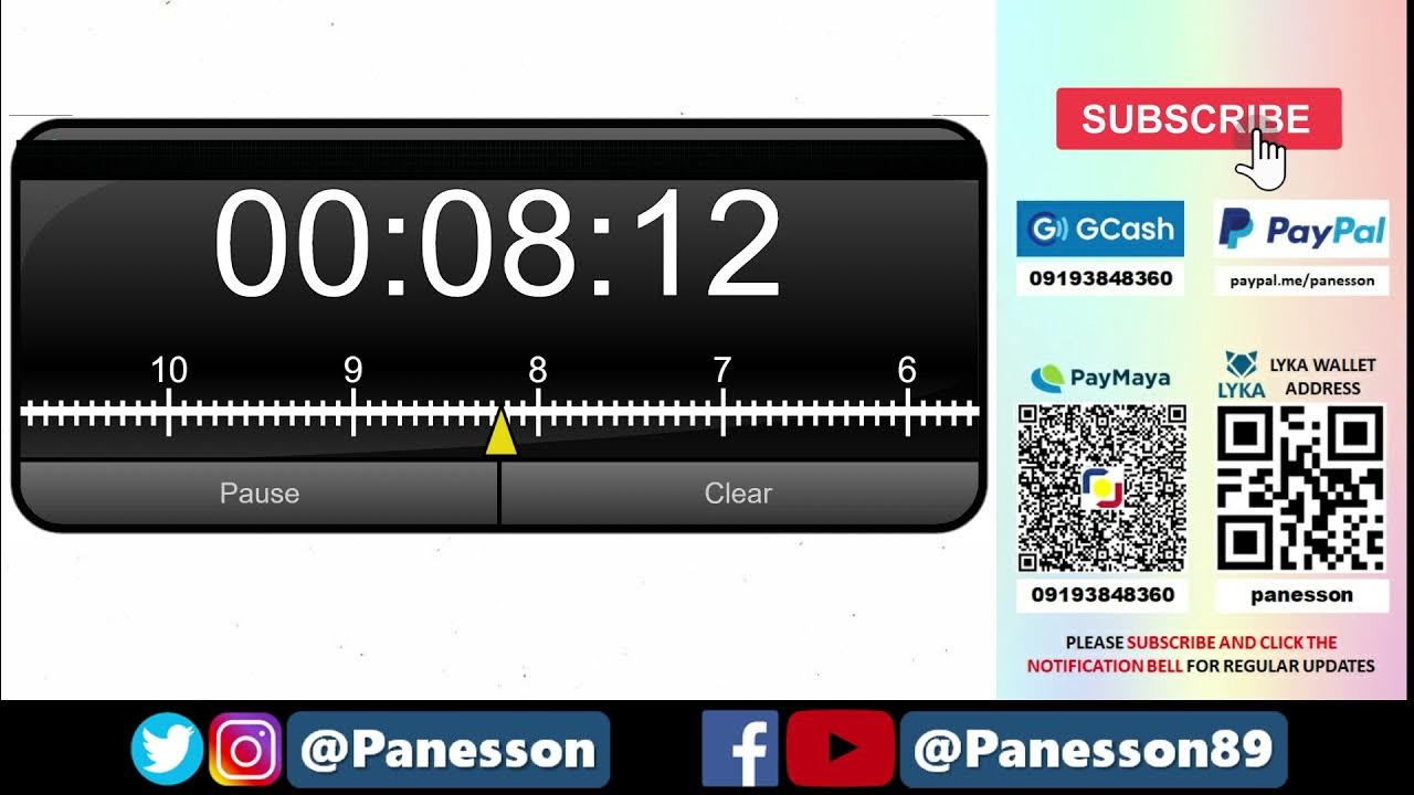 Bar timer. Timer 13 minutes.