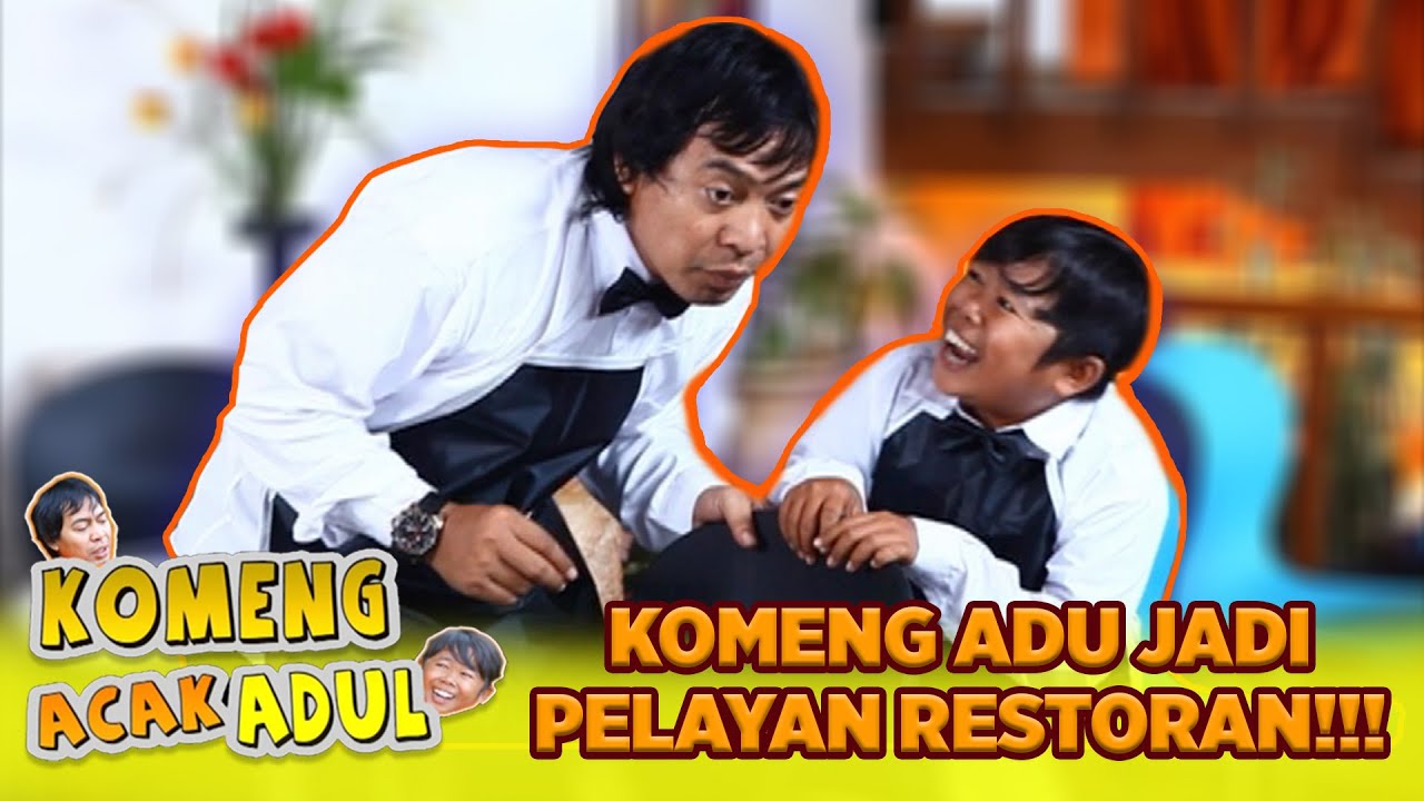 SAKIT BANGET🤣🤣 JADI PELAYAN RESTORAN😄 ADUL JATOH DIKERJAI KOMENG😂 | KOMENG ACAK ADUL