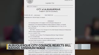Albuquerque City Council rejects ordinance to raise minimum wage