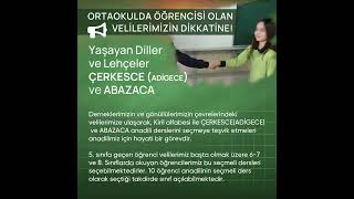 ORTAOKULDA ÖĞRENCİSİ OLAN VELİLERİMİZİN DİKKATİNE!