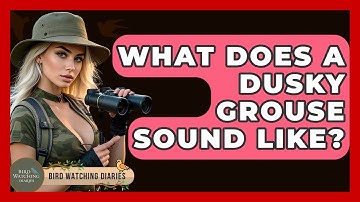 What Does A Dusky Grouse Sound Like? - Bird Watching Diaries